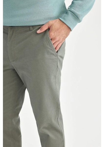 Regular Fit Normal Kesim Yazlık Düz Paça Chino Kanvas Pantolon D7349AX25SP