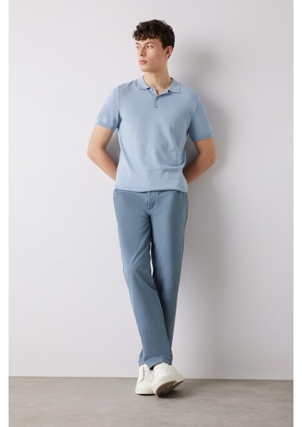 Regular Fit Normal Kesim Yazlık Düz Paça Chino Kanvas Pantolon D7349AX25SP