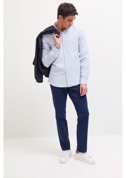 Regular Fit Normal Kesim Yazlık Düz Paça Chino Kanvas Pantolon D7349AX25SP