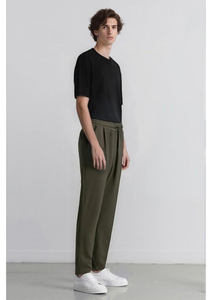 Jogger Pantolon Beli Bağcıklı Cepli Düz Paça D8641AX24AU modelleri