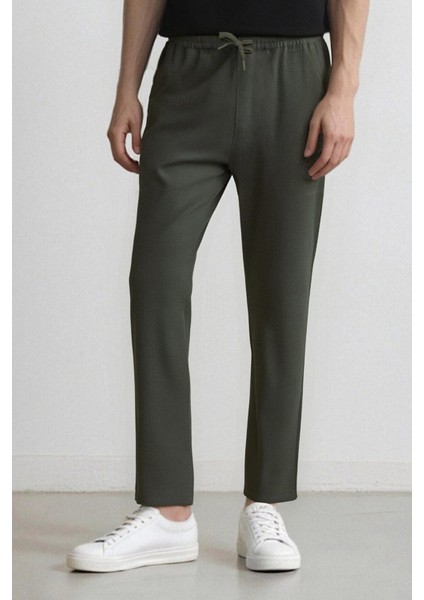 Jogger Pantolon Beli Bağcıklı Cepli Düz Paça D8641AX24AU