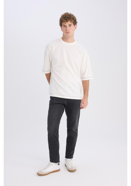 Slim Tapered Fit Dar Kalıp Normal Bel Daralan Paça Jean Pantolon D8748AX25SP