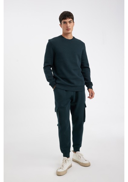 Regular Fit Jogger Eşofman Altı Kargo Cepli Basic Düz Beli Bağcıklı Lastikli Paça Y5533AZ24AU fırsatları