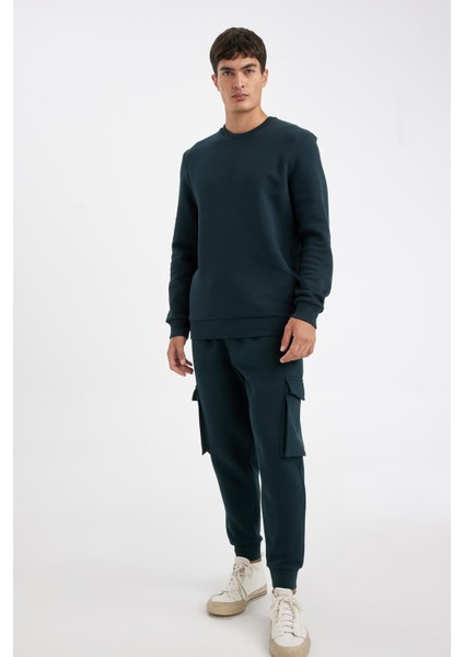 Regular Fit Jogger Eşofman Altı Kargo Cepli Basic Düz Beli Bağcıklı Lastikli Paça Y5533AZ24AU indirimleri