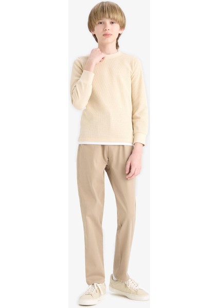 Erkek Çocuk Düz Paça Gabardin Okul Pantolonu U3254A625AU modelleri