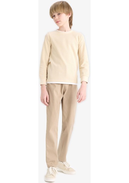 Erkek Çocuk Düz Paça Gabardin Okul Pantolonu U3254A625AU fırsatları