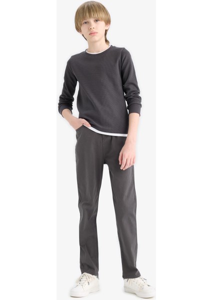 Erkek Çocuk Düz Paça Gabardin Okul Pantolonu U3254A625AU fiyatları