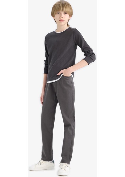 Erkek Çocuk Düz Paça Gabardin Okul Pantolonu U3254A625AU modelleri