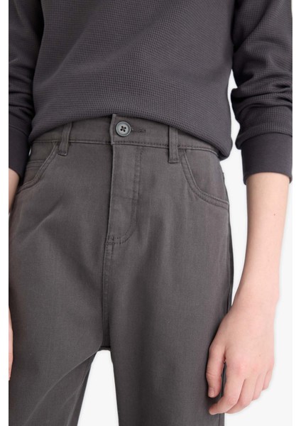 Erkek Çocuk Düz Paça Gabardin Okul Pantolonu U3254A625AU