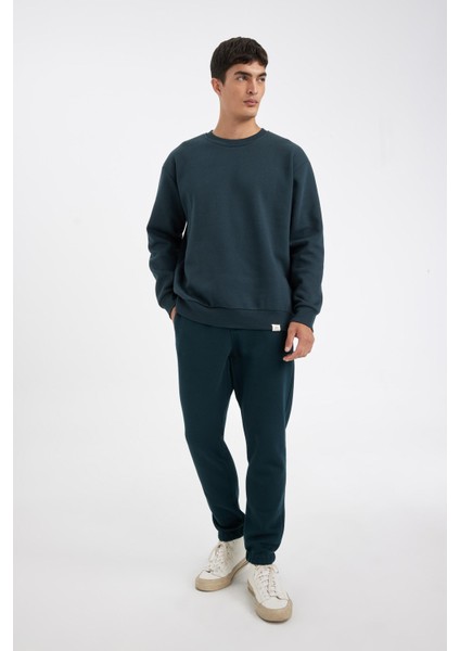 Relax Fit Kalın Jogger Eşofman Altı Basic Düz Beli Bağcıklı Lastikli Paça Cepli U7438AZ24AU fiyatları