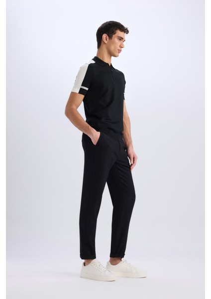 Jogger Fermuarlı Paça Yazlık Kumaş Pantolon E4779AX25SM modelleri