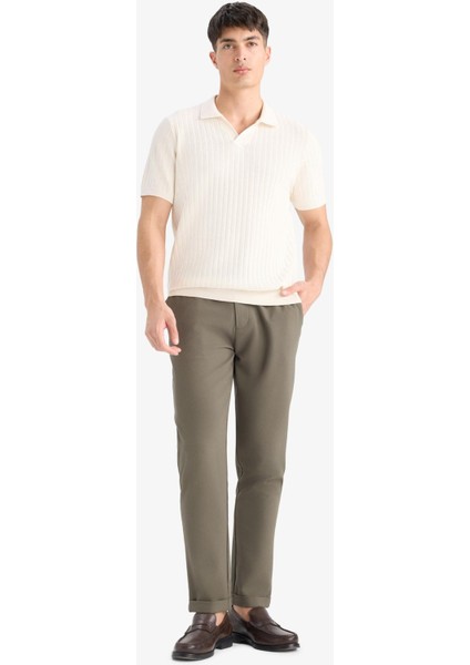 Jogger Fermuarlı Paça Yazlık Kumaş Pantolon E4779AX25SM