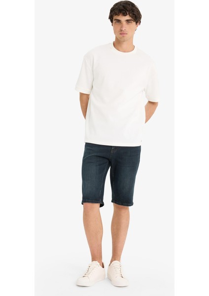 Slim Fit Dar Kesim Jean Bermuda Şort F4221AX25SM modelleri