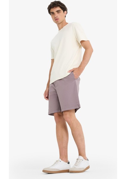 Baggy Fit Beli Bağcıklı Bermuda Şort E1047AX25SM