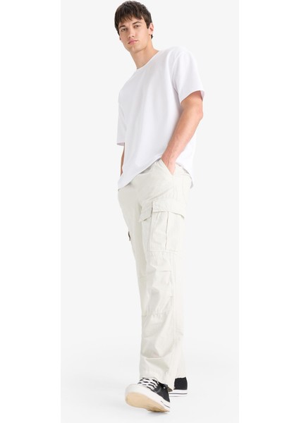 %100 Pamuk Bol Rahat Kesim Wide Leg Kargo Cepli Geniş Paça Yazlık Pantolon E6983AX25SP fırsatları