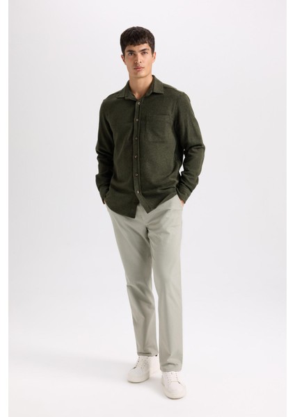 Regular Fit Normal Kesim Yazlık Düz Paça Chino Kanvas Pantolon D7349AX25SP