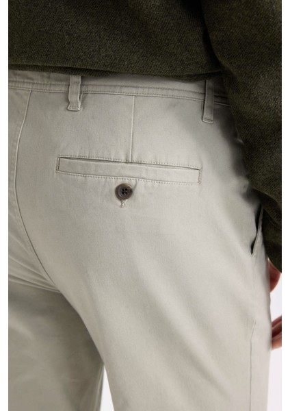 Regular Fit Normal Kesim Yazlık Düz Paça Chino Kanvas Pantolon D7349AX25SP