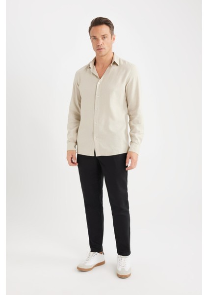 Yazlık Jogger Keten Düz Paça Pantolon D7542AX25SP modelleri