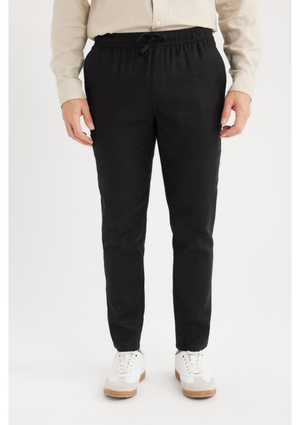 Yazlık Jogger Keten Düz Paça Pantolon D7542AX25SP indirimleri