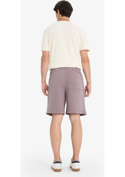 Baggy Fit Beli Bağcıklı Bermuda Şort E1047AX25SM