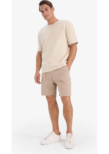 Erkek Beli Bağcıklı Cepli Basic Düz Şort E2616AX25SM fiyatları