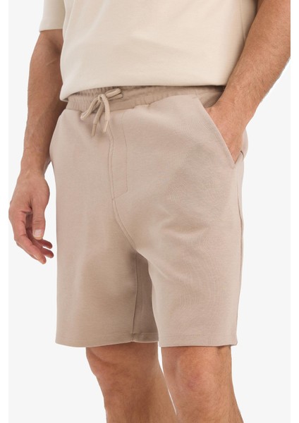 Erkek Beli Bağcıklı Cepli Basic Düz Şort E2616AX25SM indirimleri