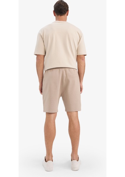 Erkek Beli Bağcıklı Cepli Basic Düz Şort E2616AX25SM