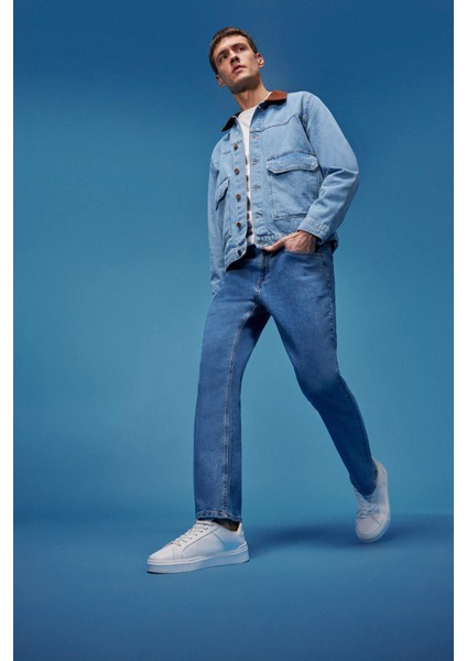 Diago Comfort Fit Rahat Kalıp Yüksek Bel Geniş Paça Jean Pantolon D9839AX25SP