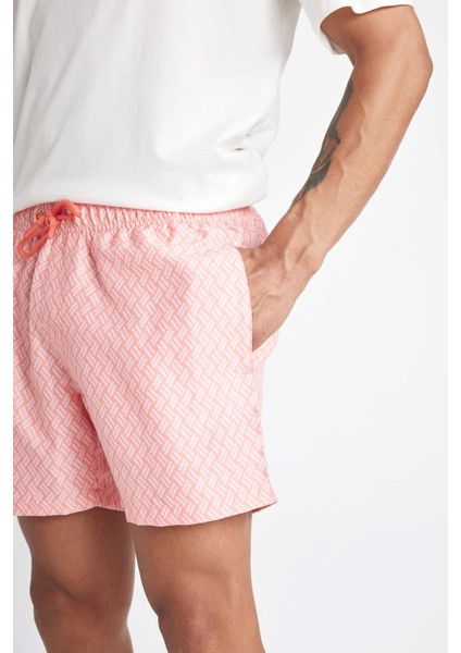 Desenli File Astarlı Kısa Boy Deniz Şortu B7442AX24HS indirimleri