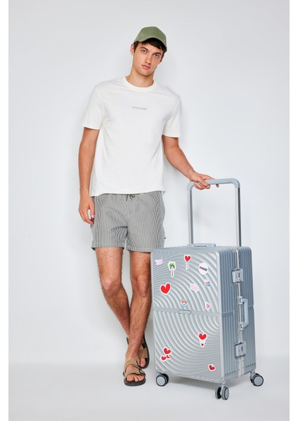 Çizgili Kısa Boy Deniz Şortu B7535AX24HS