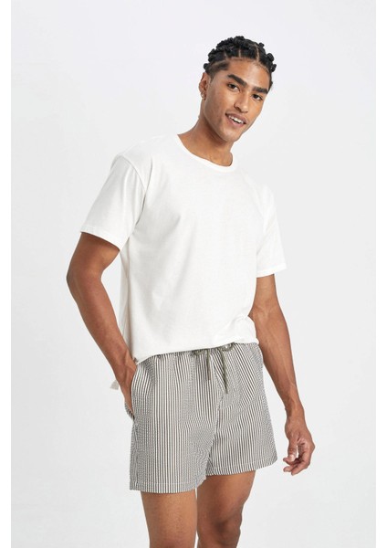 Çizgili Kısa Boy Deniz Şortu B7535AX24HS fırsatları