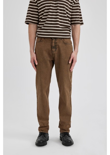 Straight Fit Normal Kalıp Normal Bel Boru Paça Jean Pantolon B8319AX24SM
