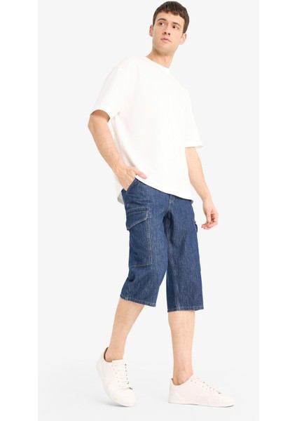 %100 Pamuk Hafif Kumaş Regular Fit Jean Uzun Bermuda Şort F4222AX25SM modelleri