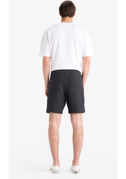 Relax Fit Beli Bağcıklı Bermuda Şort E1236AX25SM