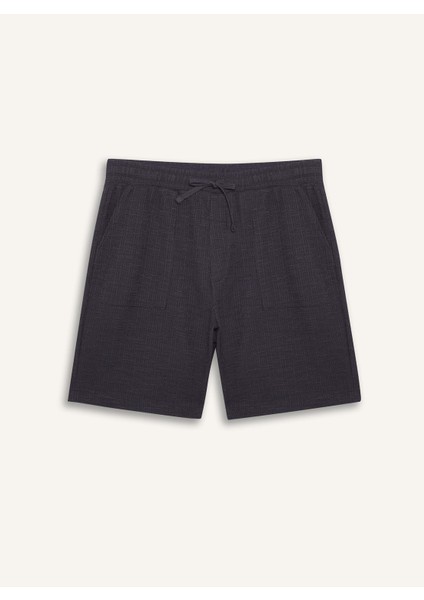 Relax Fit Beli Bağcıklı Bermuda Şort E1236AX25SM
