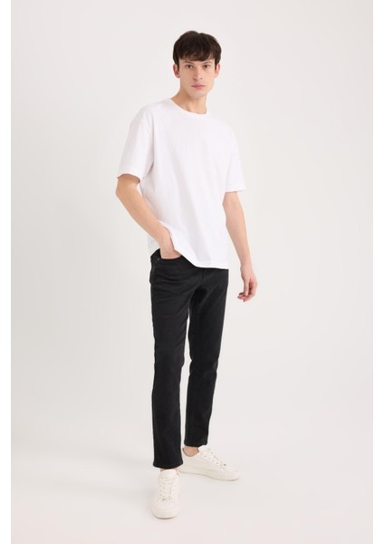 Carlo Skinny Fit Ekstra Dar Kalıp Normal Bel Ekstra Dar Paça Siyah Jean Pantolon S2285AZ24AU modelleri
