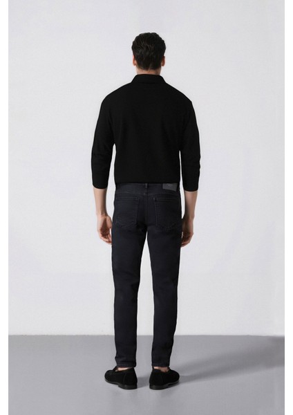Carlo Skinny Fit Ekstra Dar Kalıp Normal Bel Ekstra Dar Paça Siyah Jean Pantolon S2285AZ25SP