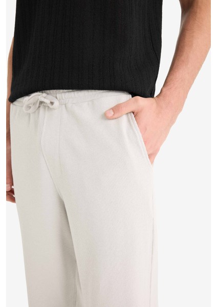 Beli Bağcıklı Wide Leg Geniş Paça Eşofman Altı E5212AX25SM