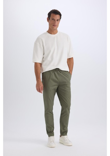 %100 Pamuk Yazlık Jogger Chino Pantolon Beli Bağcıklı Cepli Düz Paça Z9933AZ25SP modelleri