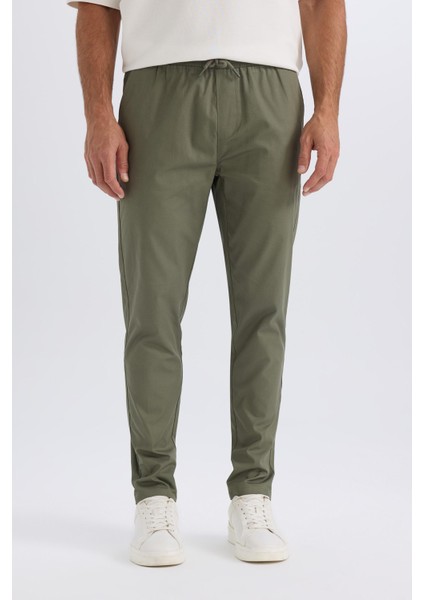 %100 Pamuk Yazlık Jogger Chino Pantolon Beli Bağcıklı Cepli Düz Paça Z9933AZ25SP fırsatları