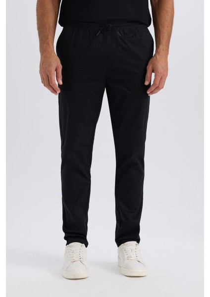 %100 Pamuk Yazlık Jogger Chino Pantolon Beli Bağcıklı Cepli Düz Paça Z9933AZ25SP indirimleri