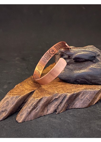 %100 Saf Bakır Zırh Dualı Şans Rakamlı Koruma Tılsımlı Bakır Bileklik Koruyucu Bakır Kelepçe modelleri