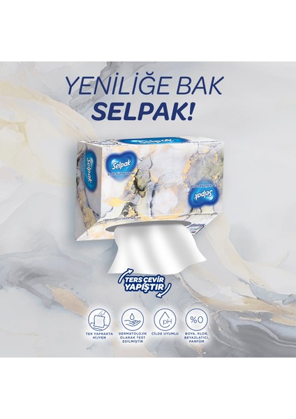 El ve Yüz Havlusu Kutulu Mermer Desen 5*80 Yaprak fiyatları