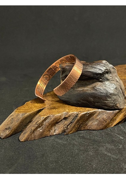 %100 Saf Bakır Zırh Dualı Şans Rakamlı Koruma Tılsımlı Bakır Bileklik Koruyucu Bakır Kelepçe fiyatları