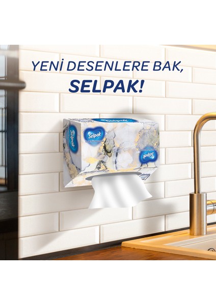 El ve Yüz Havlusu Kutulu Mermer Desen 10*80 Yaprak fırsatları