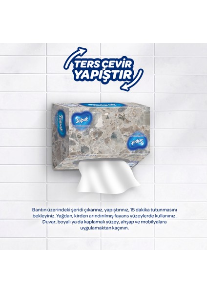 El ve Yüz Havlusu Kutulu Mermer Desen 10*80 Yaprak