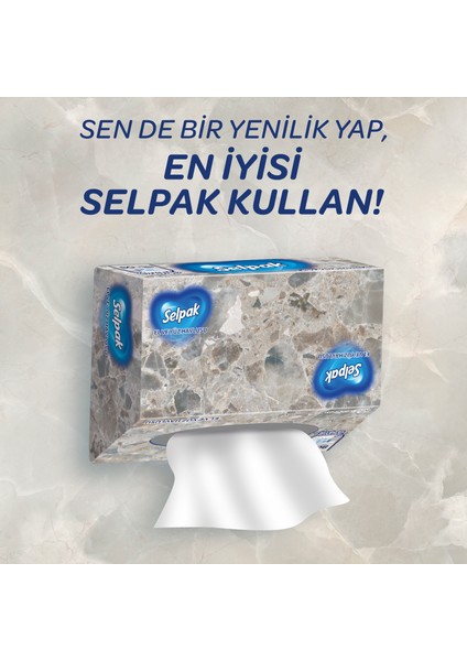 El ve Yüz Havlusu Kutulu Mermer Desen 10*80 Yaprak