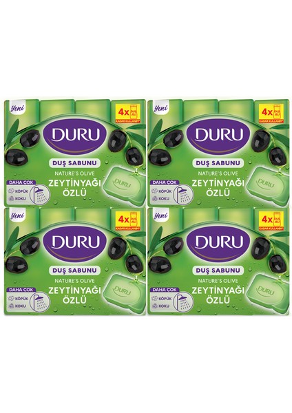 Natural Olive Zeytinyağlı 16 Adet Banyo Sabunu 4x600gr