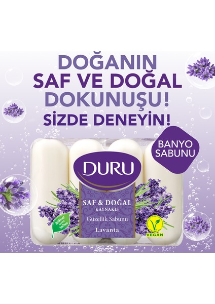 Saf & Doğal Lavanta 16 Adet Güzellik Sabunu 4x280gr fırsatları