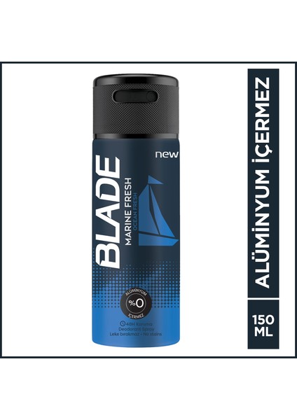 Marine Fresh Erkek Deodorant 150 Ml Hızlı Kurur, Leke Bırakmaz